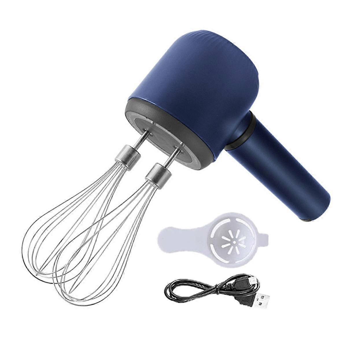 Cordless Hand Mixer Twin Stick Electric Whisk USB Rechargeable Handheld Electric Mixing 3 Speed Egg