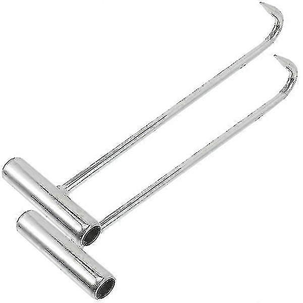 2pcs Manhole Cover Hooks Manhole Lifting Tools Pull Hook Manhole Cover Drain Grate Lifters New