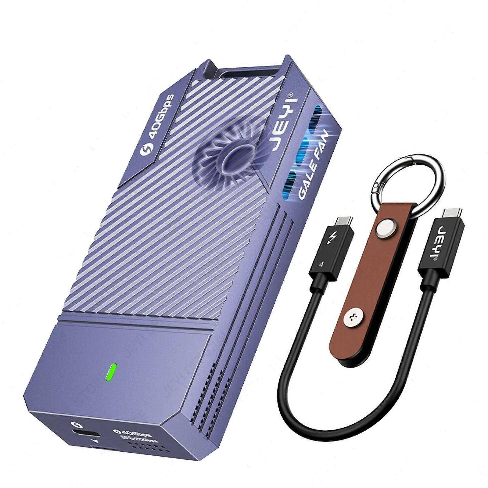 JEYI 40 Gbit/s USB 4.0 M.2 NVMe SSD-Gehäuse mit Lüfter - Thunderbolt 3/4-kompatibel, bis zu 8 TB