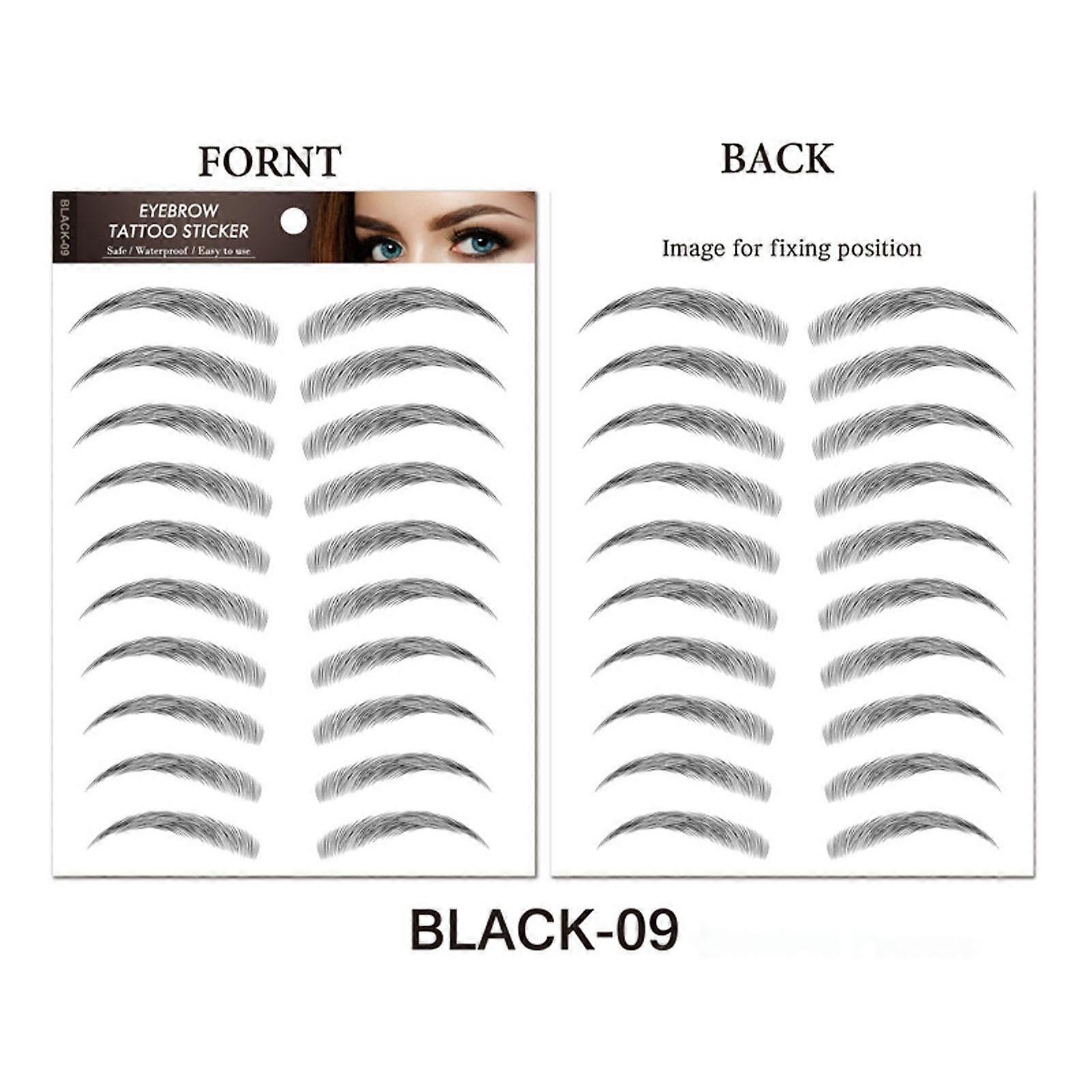 Simulé imperméabilisé Sourcils Autocollants Sourcils Tatoués Respectueux de l’environnement Paresseux Sourcils Patchs FLYE2305