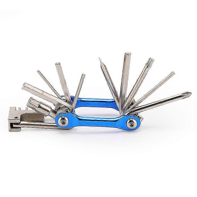 Fällbar hexnyckelsats, uppfällbar sexnyckelsats, fällbara metriska hextangenter, hexnyckeldrivrutinssats, uppfällbar hexnyckelnyckel (1 st, blå)