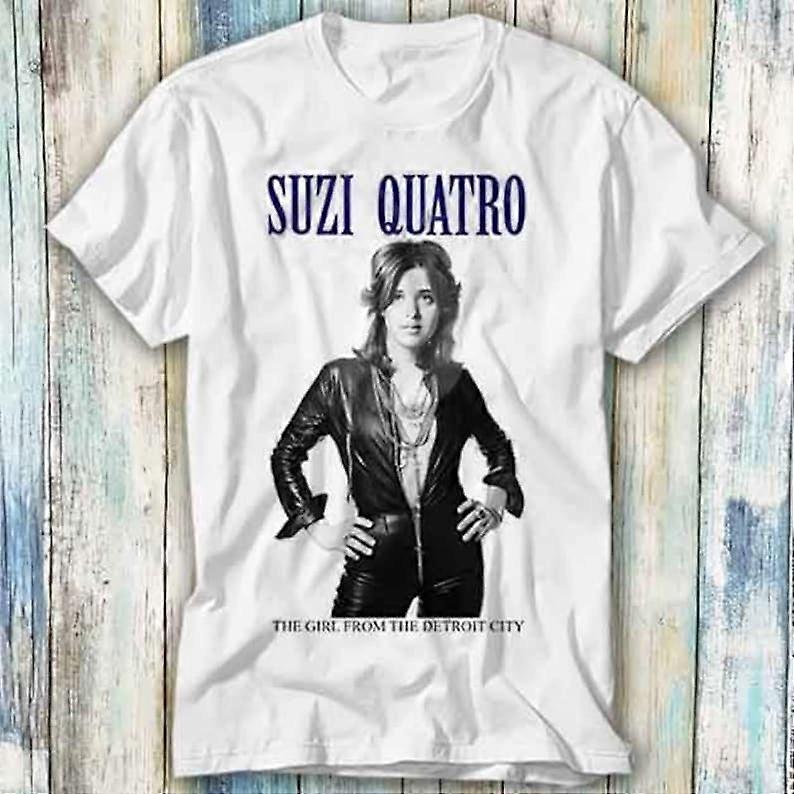 Suzi Quatro Das Mädchen aus der Detroit City T-Shirt Meme Geschenk Lustiges Top T-Shirt Stil Unisex Gamer Film Musik 840-WBL330