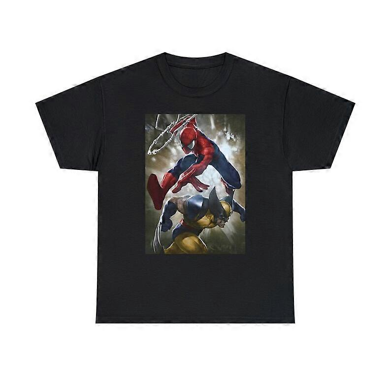 Spider-Man Wolverine Unisex Heavy Cotton Tee-Drr114