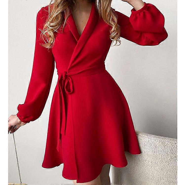 GETADME Elegant Ribbed Knitted V Neck Lapel Women Long Sleeve Elastic Solid&Stripes Printed Maxi Dresses Lady Fall Winter Bodycon Robes