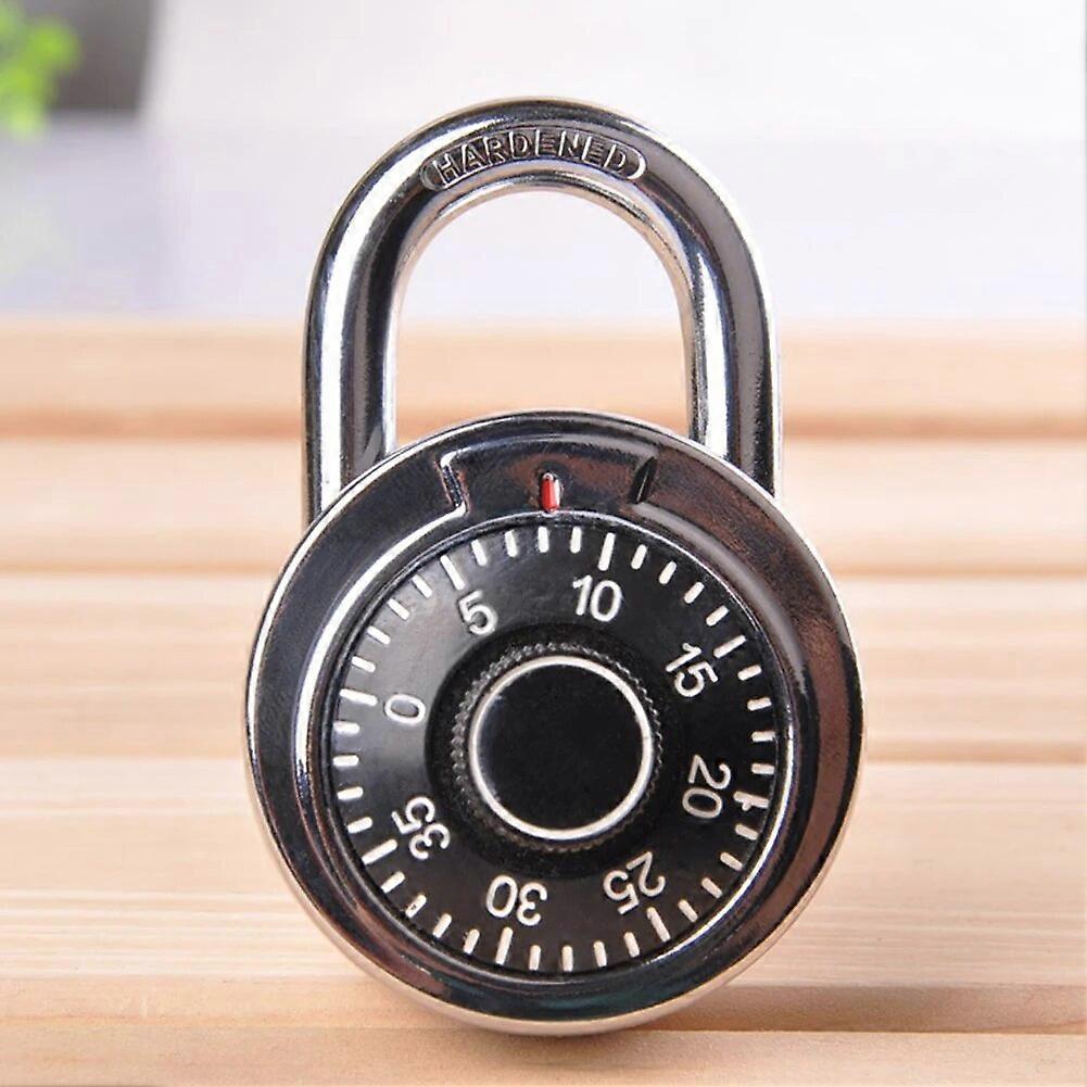 Padlock Suitcase Cabinet Rotary Digit Combination Password Coded Lock Round Dial Number Bicycle Travel Security Luggage Home