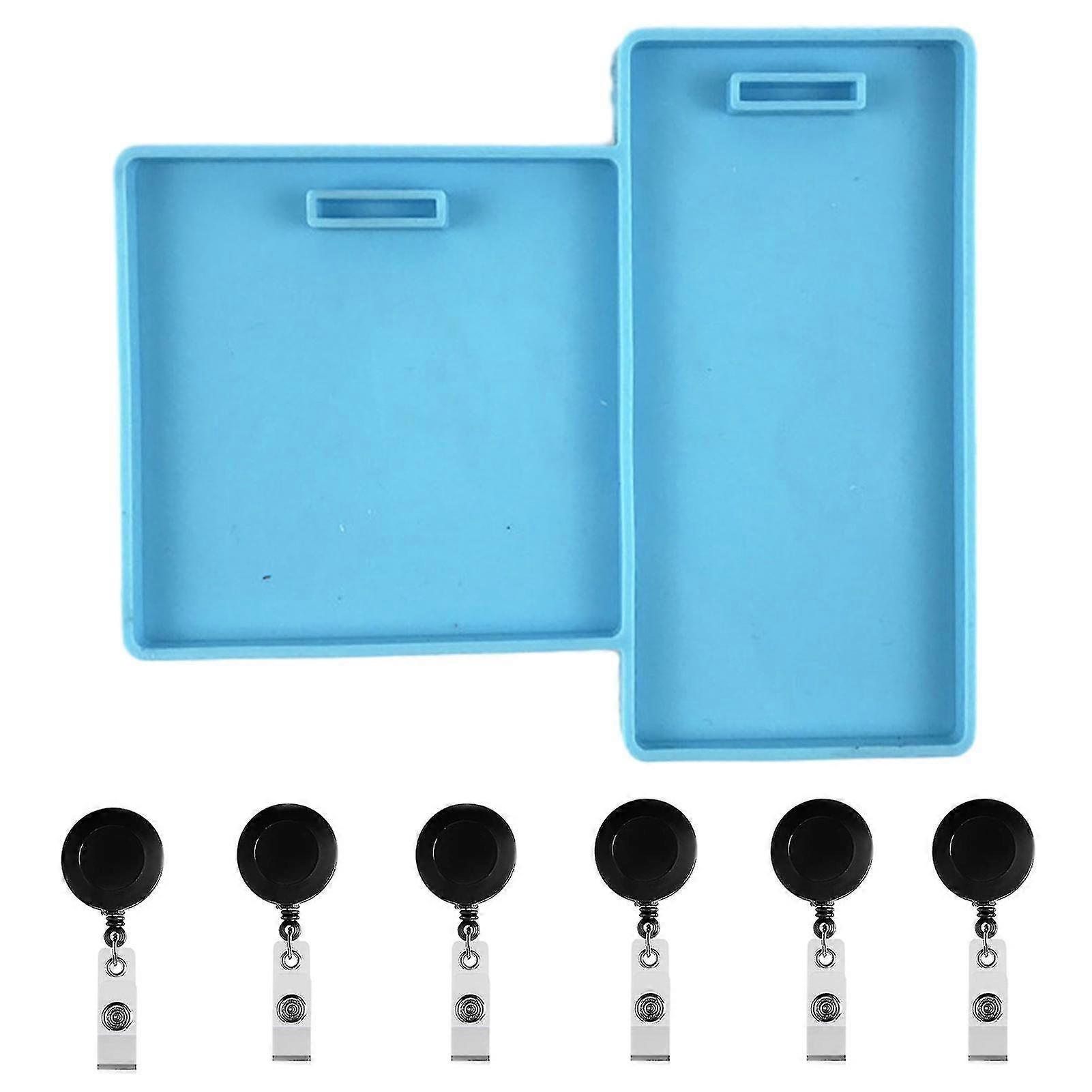 8pcs For Epoxy Resin Convenient Card Badge Durable Enthusiasts Silicone Molds