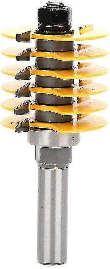 6 Keilzinkenfräser Bit 1/2, reversible Keilzinkenmühle Set mit Lager, Keilzinkenbit (1/2 in