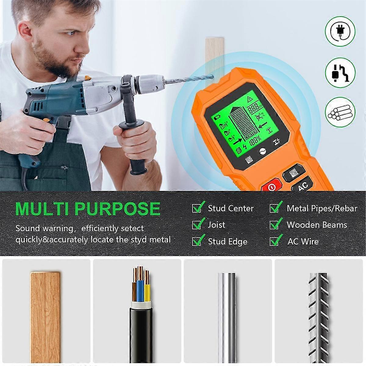 Stud Finders Scanners For Wall Wood Wire Metal Studs Detection, Electronic Stud Detector, Large Hd Lcd Display