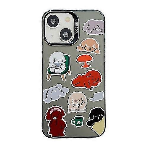 Compatible with Iphone 15 Cute Animal Pattern Series Pc + Tpu Mobile Phone Case