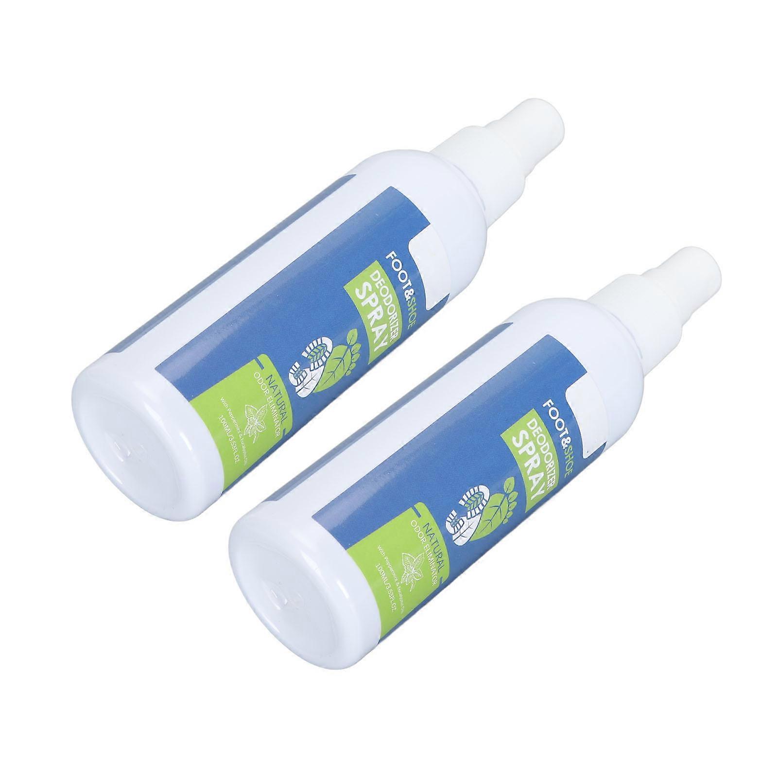 100mlx2 Foot Odor Eliminator Portable Multifunctional Cooling Foot Deodorant Spray for Home