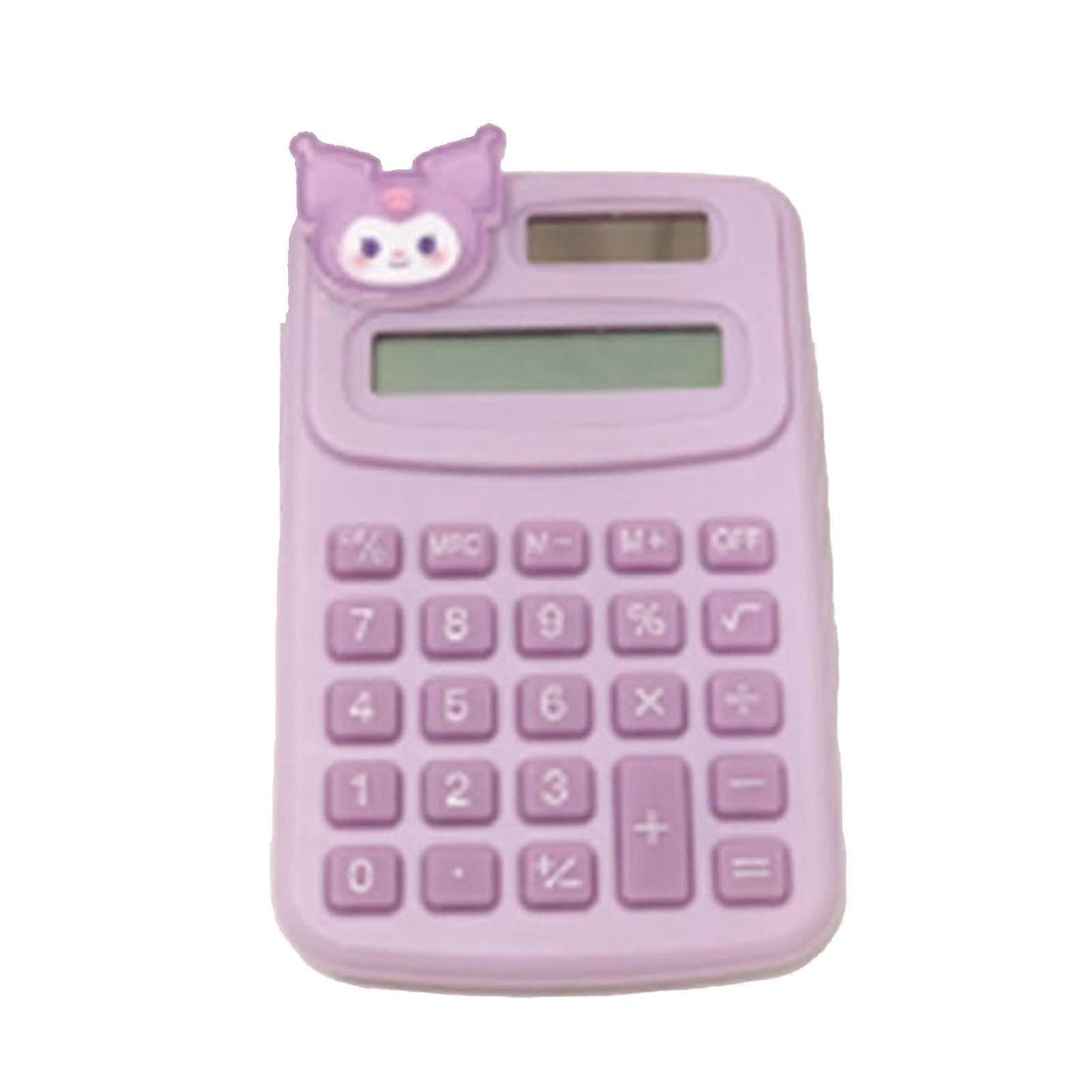 Cartoon Calculator Multifunctional Handheld Small Pocket Calculator with LED Display for Desktop Office School Home Type 2