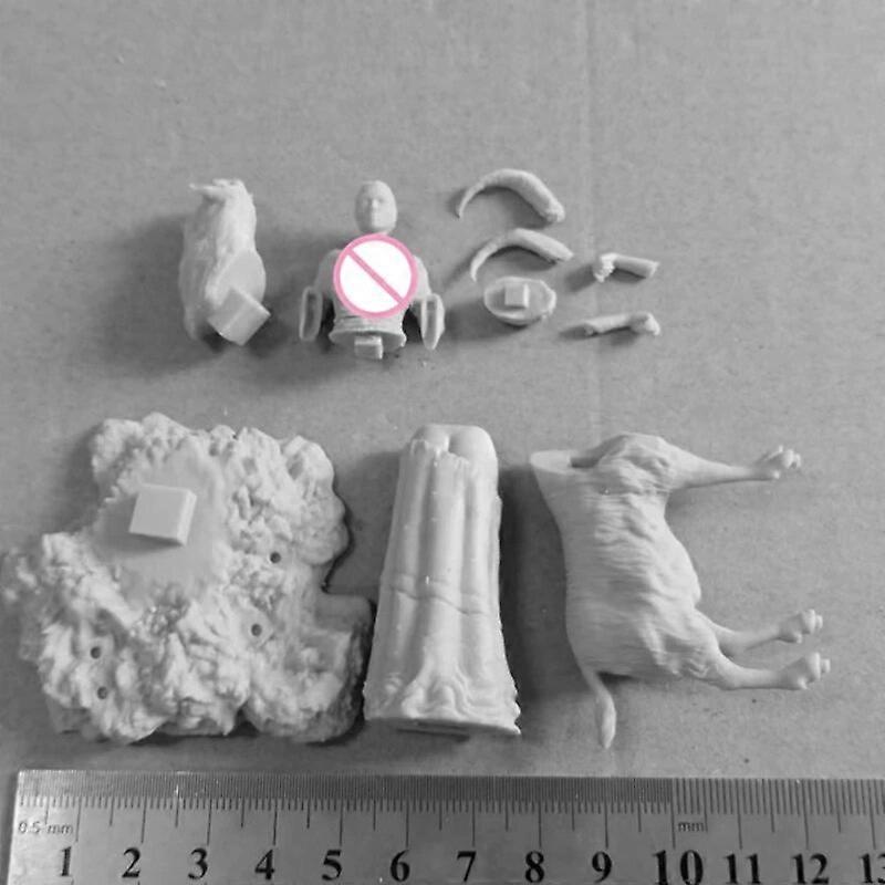 Shepherdess Resin Figure 1/24 Model Kit Unpainted and Unassembled Toys