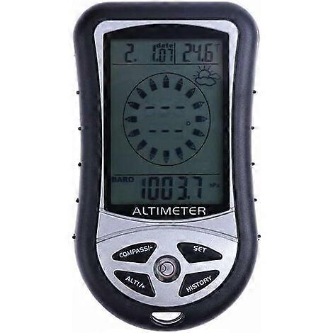 XHX i 1 bärbar elektronisk kompass Höjdmätare, barometer, termometer, väderprognos, tid, 1st