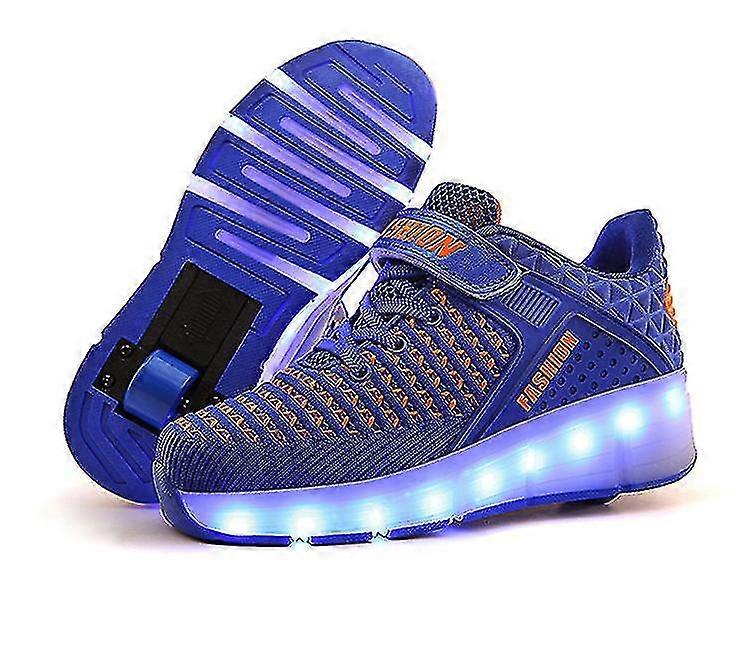 Crianças Led Sapatos Emissores de Luz Com Rodas, Patins Sapatos