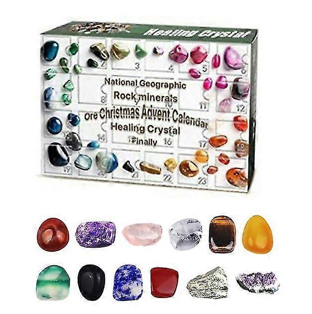 Natale Countdown Calendari Guarigione Crystal Stone Advent Countdown Calendar