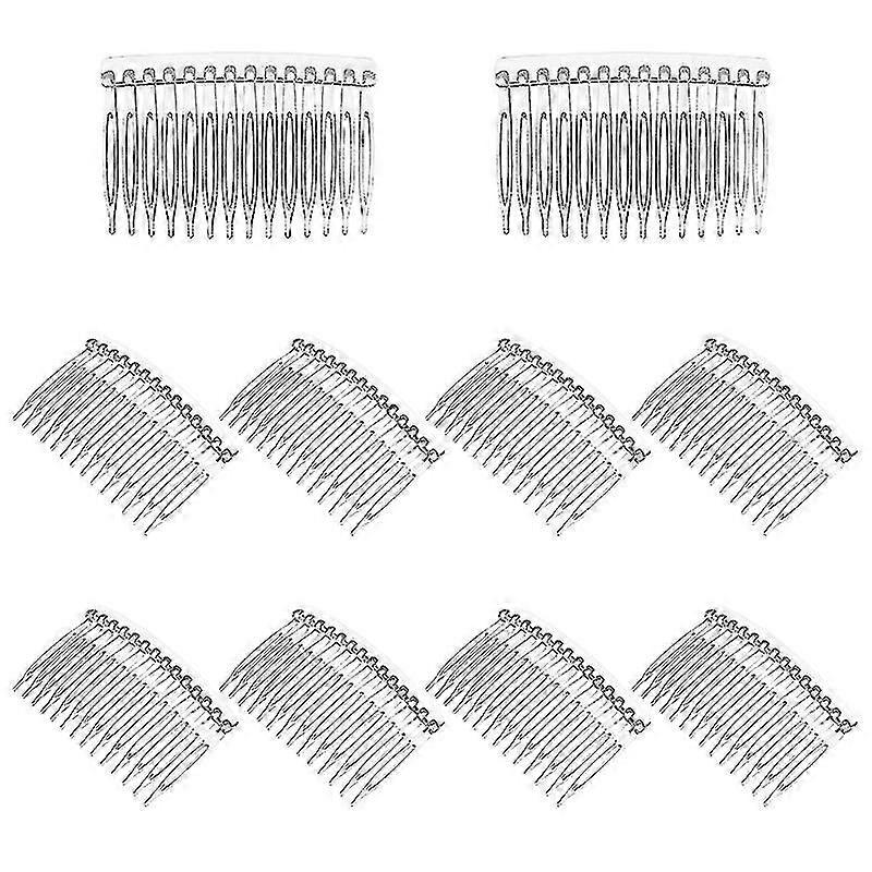 10pcs Transparent Hair Comb