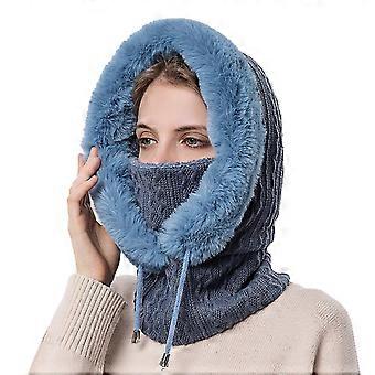 Skull Neck Circle Scarf Mask Ski Snow Hat Cap Cold Proof Warm Lined Polyester Women Winter Hats