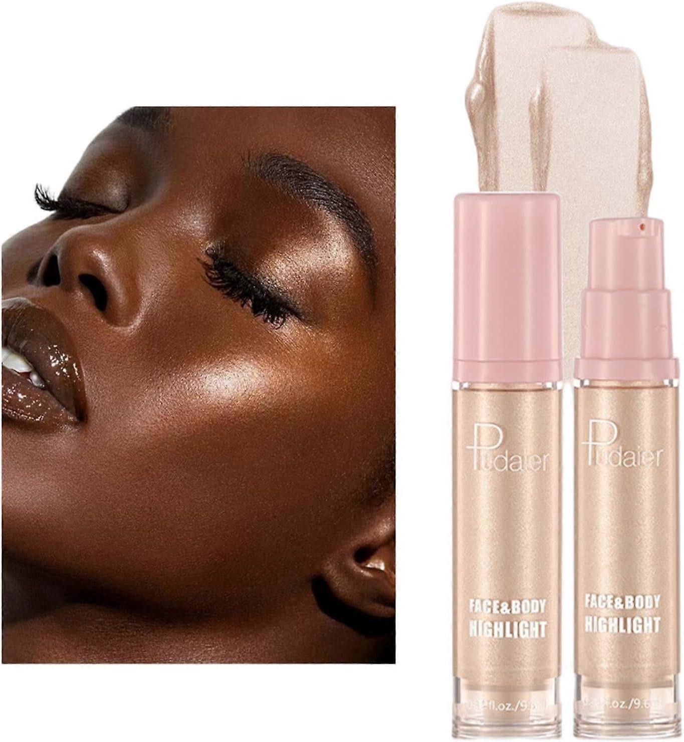 Highlighter Stick | Make Up Highlighter for Face 3 Colors - Lightweight Long-Lasting Face Blusher Body Luminizer, Face Glowing Body Xinxi