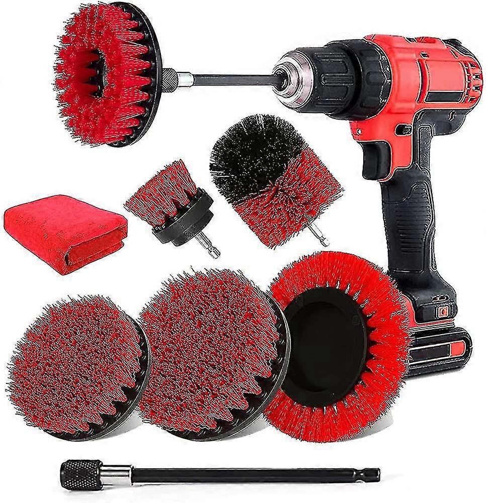 Drill Brush Attachment Set. 8pcs Power Scrubber Cleaning Brush With Extended Long Attachme