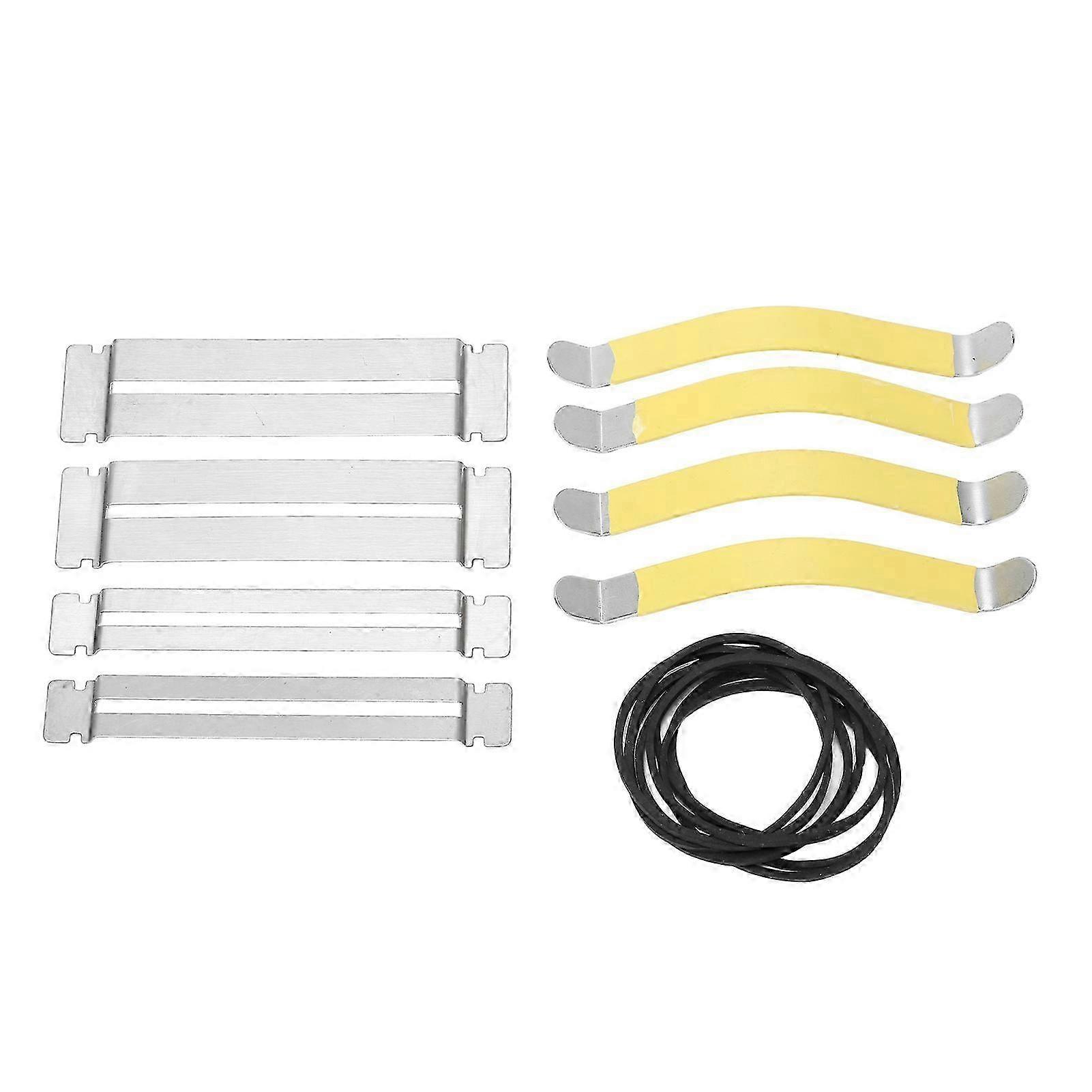 Exquisite Metal Fingerboard Guards Guitar String Spreader Rubber Band for Dressing and Polishing Frets