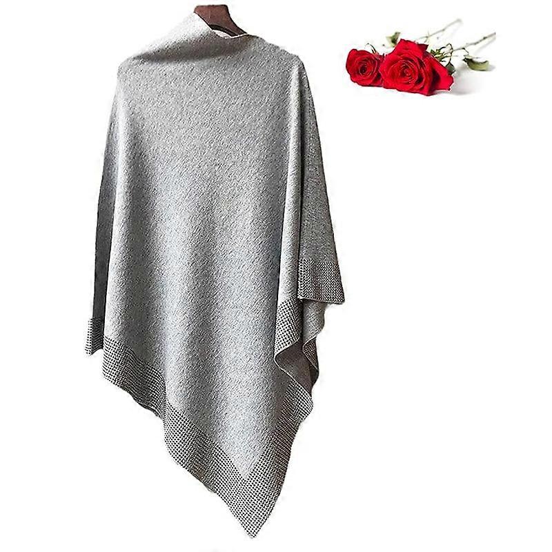 Shiny Women's Wool Shawl Knitted Cashmere Wool Shawl Wraps
