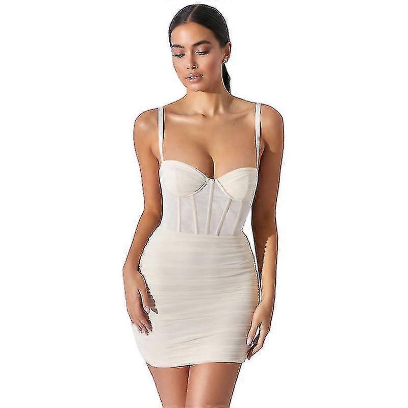 נשים סקסי Bodycon שמלה מחוך Ruched קלע מיני שמלה נשים ערב מועדון לילה בגדים