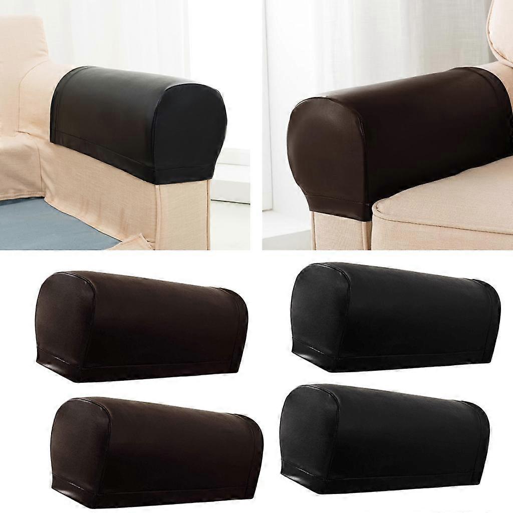 2 Pair Sofa Protector Non- Sofa Pad Sofa Cover, Black/Coffee