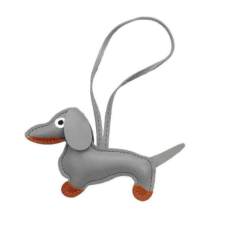 Mini teckel chien charme porte-clés mignon PU en cuir chiot chien porte-clés pendentif