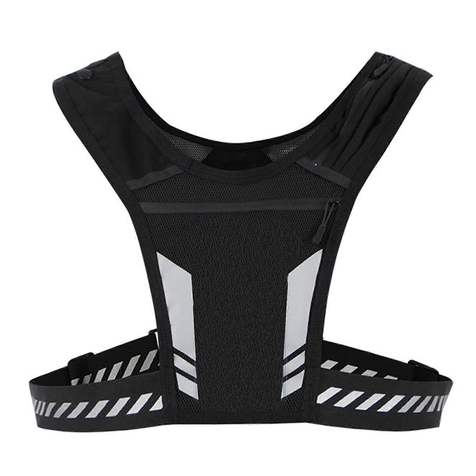 Reflective Night Running Vest for w/ Adjustable Strap & Breathable Hole, Safety