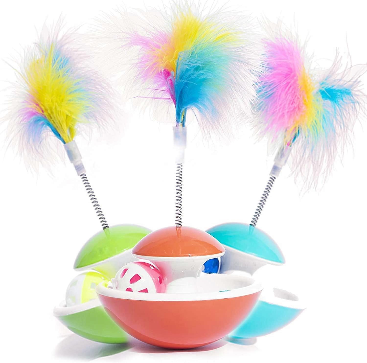 cat plastic ball toy with bell