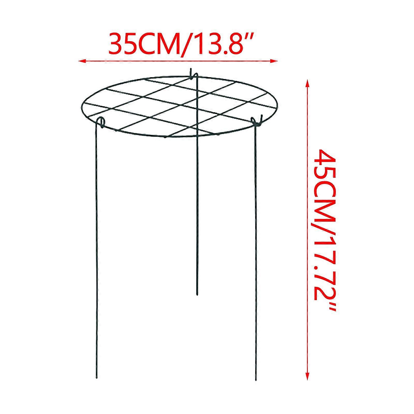 Pfingstrosen-Stützringe Aus Metall – 2 Stück, 33 Cm Durchmesser, 58 Cm Hoch, Grün Pulverbeschichtet, Für Rosen & Gartenpflanzen