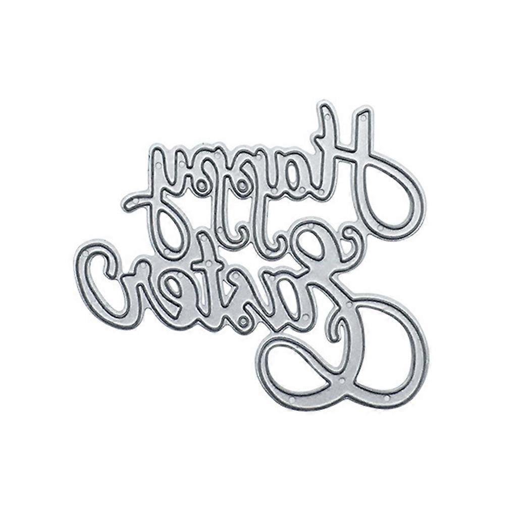 Happy Easter Metal Cutting Dies Cut Stencils for Embossing Card Making