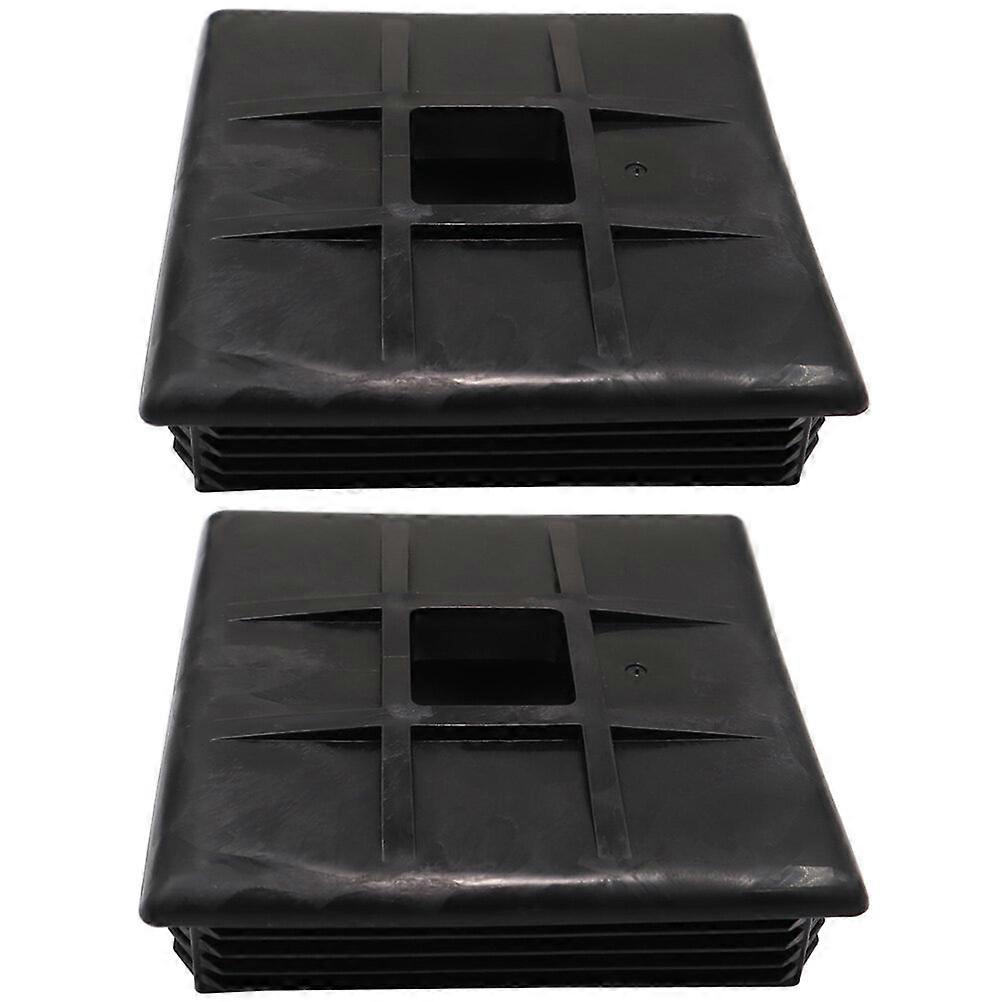 2 stücke Automotive RV Stoßstange End Kappen 4 Zoll Stoßstange Stecker Ende Abdeckungen für RV Camper Anhänger Schwarz 10.3X10.3cm