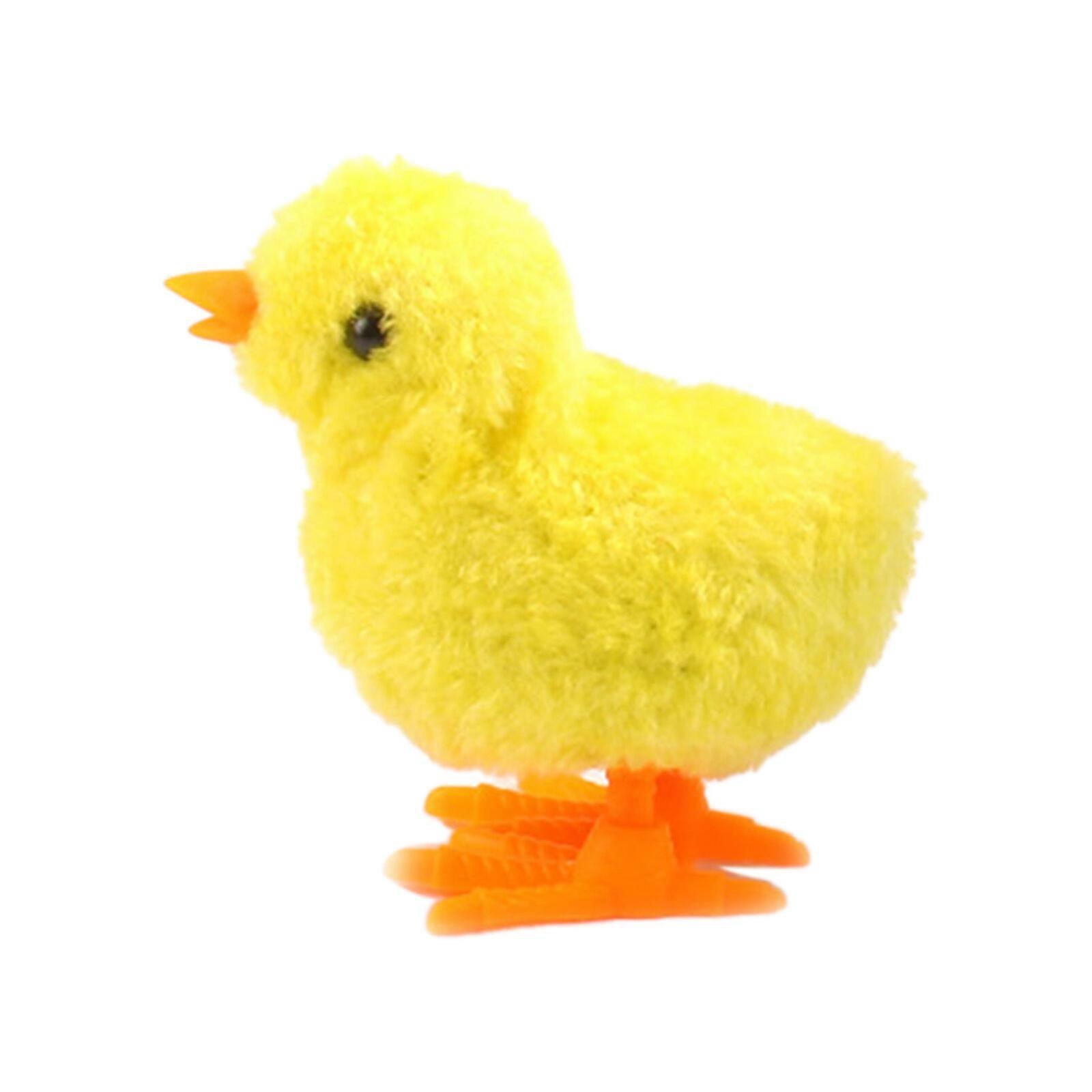 Cute Plush Toy Jumping Chick, Wind-Up Clockwork Easter Basket Stuffer, Simulation Children's Product