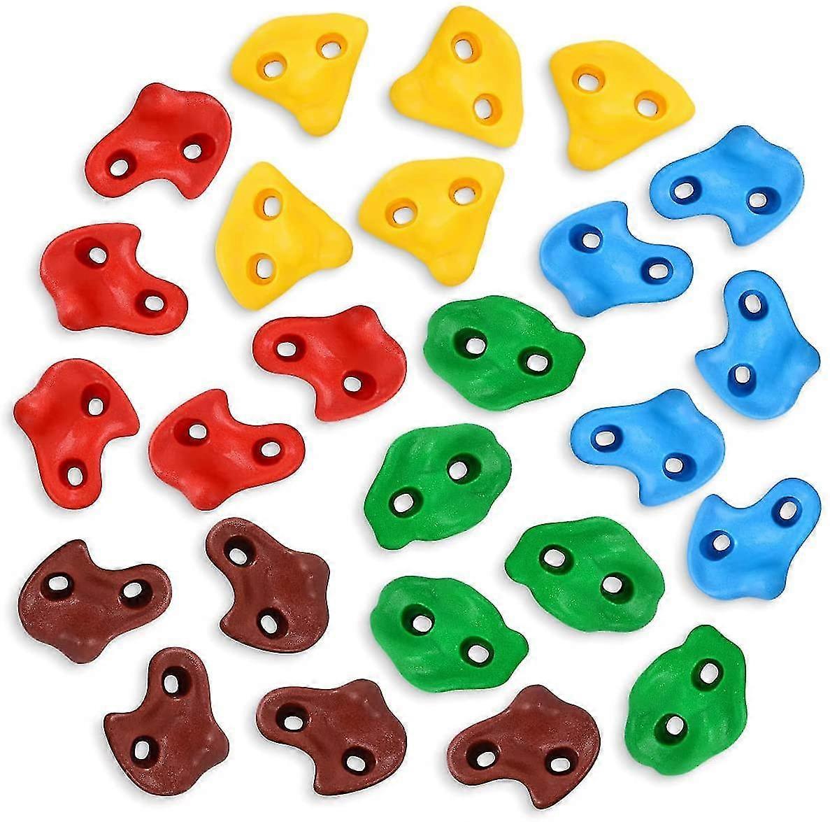 25pcs Rock Climbing Holds For Kids, Large Rock Wall Grips For Indoor Outdoor Climbing Wall
