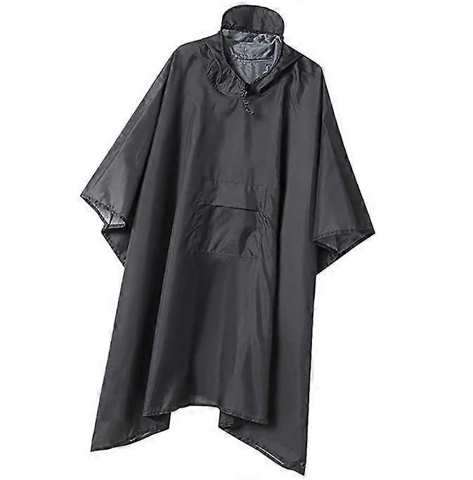 Waterproof Rain Poncho Lightweight Reusable Hiking Hooded Coat Jacket