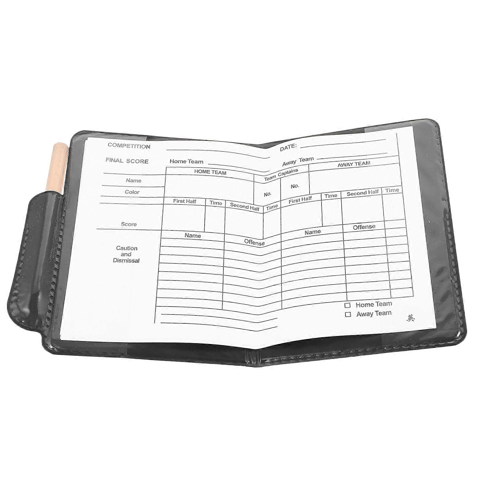 1 Set of Portable Soccer Cards Multi-function Referee Kit Professional Referee Wallet with Pen