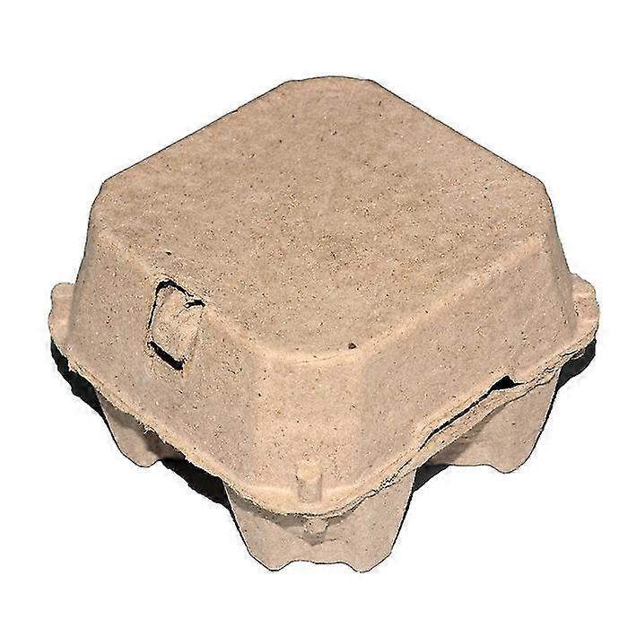 Kraft Pulp Eierdozen 4-vaks Kippeneieren Tray - 10 stuks