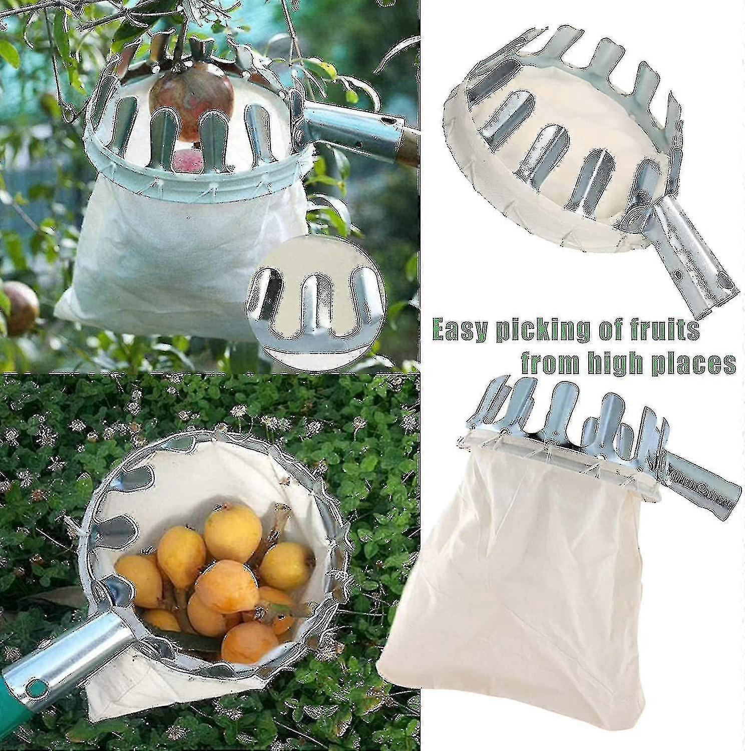 Fruit Picker, Fruit Collector, Metal Fruit Picker, Fruit Picker With Bag, Cherry Picker
