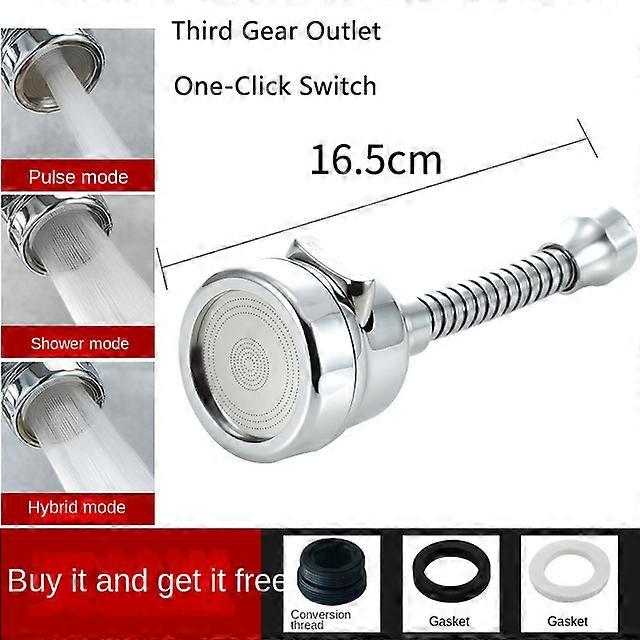 360 Degree Swivel Kitchen Faucet Aerator Adjustable Three Mode Sprayer Filter Diffuser Water Saving Nozzle Bath Faucet Connector