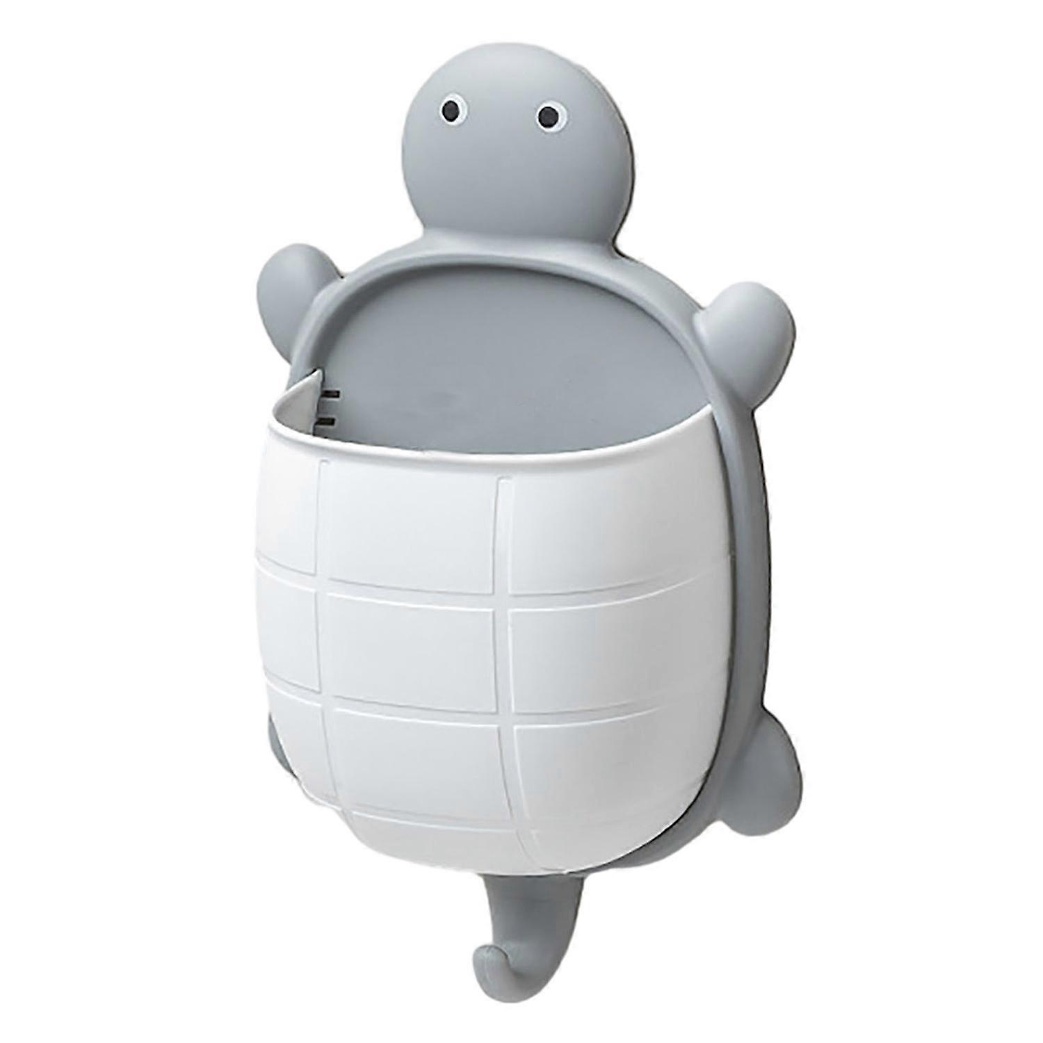 Storage Box Turtle Shape Wall Mounted Cosmetics Organizer Drainage Design Sundries Storage Rack for