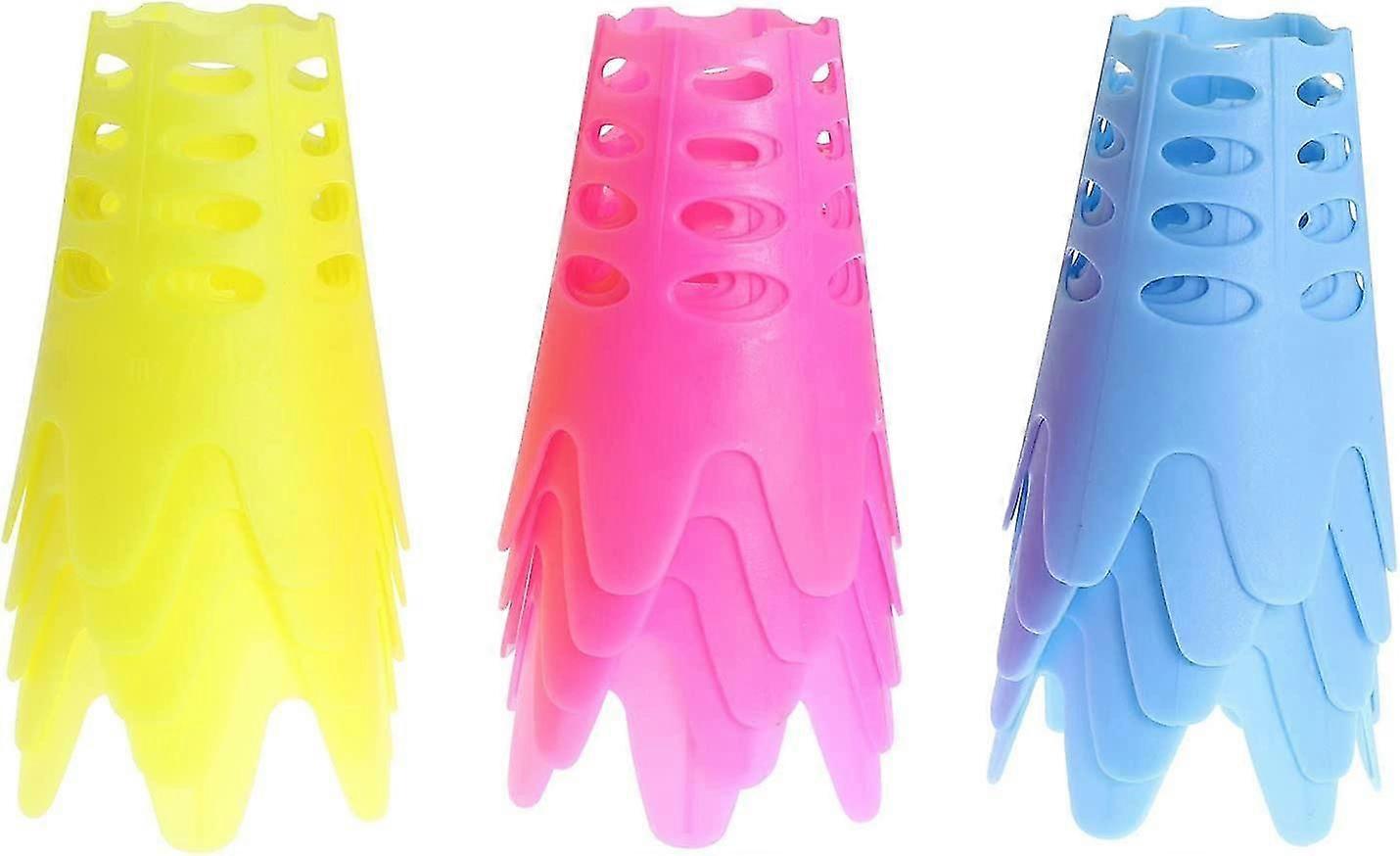 جولف حصيرة المحملات البلاستيكية الغولف محاكاة المحملات لشتاء العشب والقيادة المدى التدريب المنزلي الغولف المحملات أدوات (الأزرق + الوردي + الأصفر) (15pcs)