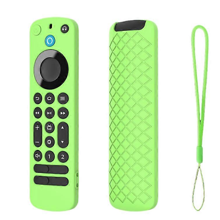 Remote Control Protective Case Drop-proof Silicone Case Accessories for Alexa Voice Remote Pro (Luminous Green)