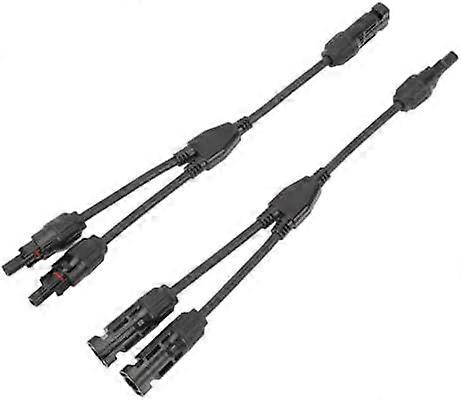 Pair Solar Panel Y Branch Parallel Cable 2 to 1 Wire Plug Tool Kit Solar Cable Parallel Adapter for Solar Panel