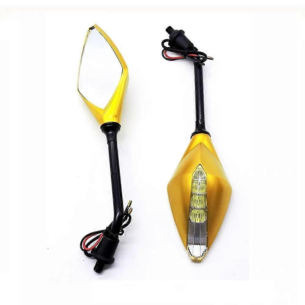 8 10MM Universal With LED Turn Signal Light Motorcycle Rearview Mirror For Yamaha Tracer 900 SYM JET X125 Vespa MP3 GTS Sprint S