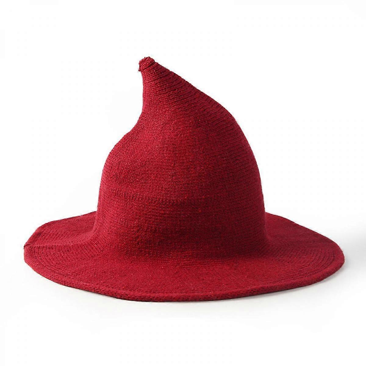 Women Wool Sharp Pointed Witch Hat for Halloween Christmas Costume Party