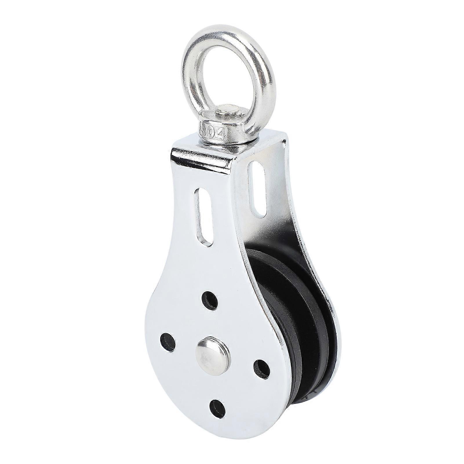 Heavy duty single iron lifting pulley with silent swivel hook for muscle training