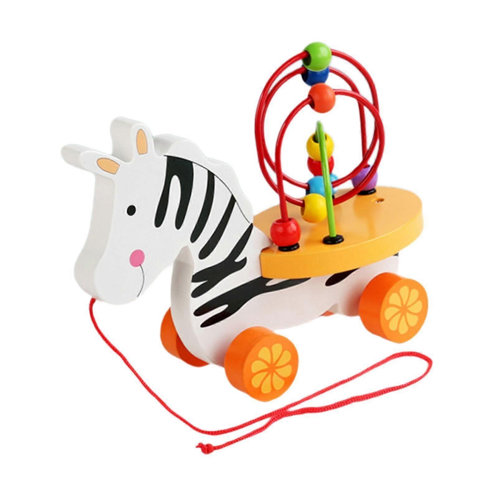 Bead Maze giocattolo matematica multiuso montagne russe per i più piccoli 1 anno regalo zebra