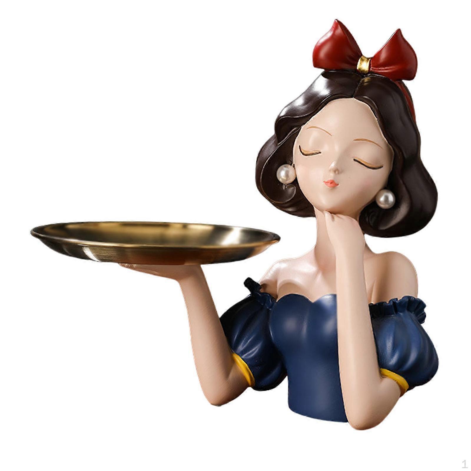 Princess Figurine Key Bowl Storage Tray Candy Modern Art Stylish Sundries Container