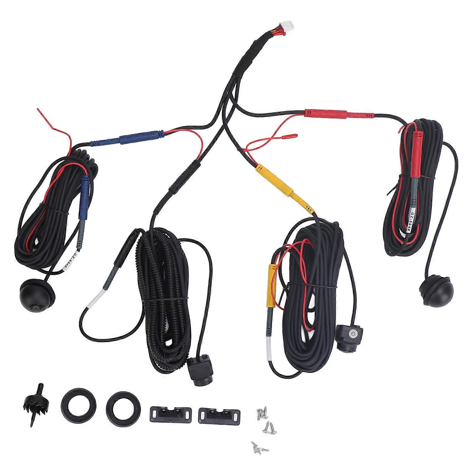 360° Panoramic Camera for Android Cars, 1080P HD Front Rear View System